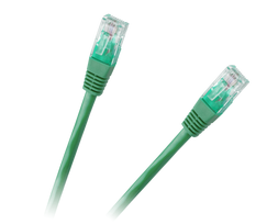 LAN tinklai // Komutaciniai - jungiamieji laidai // Patchcord kabel UTP 8c wtyk-wtyk 0,5m CCA zielony  cat.6e