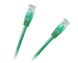 LAN tinklai // Komutaciniai - jungiamieji laidai // Patchcord kabel UTP 8c wtyk-wtyk 1.0m CCA zielony  cat.6e