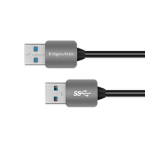 Kompiuterių komponentai ir priedai // PC/USB/LAN kabeliai // Kabel USB3.0 wtyk - wtyk  1m Kruger&Matz