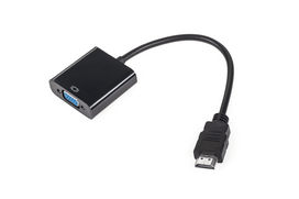 Nešiojamieji ir planšetiniai kompiuteriai // Nešiojamieji kompiuteriai, užrašų knygelės, priedai // Złącze adapter wtyk HDMI - gniazdo VGA + AUDIO