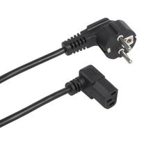 Kompiuterių komponentai ir priedai // PC/USB/LAN kabeliai // Kabel zasilający Maclean, kątowy, 3 pin, wtyk EU, 1.5m, MCTV-851
