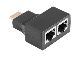 Jungtys // Different Audio, Video, Data connection plug and sockets // Przedłużacz extender HDMI/2xRJ45 30m