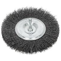 Gręžtuvai, suktuvai, perforatoriai // Priedai malūnėliams, gręžtuvams ir suktuvams // Szczotka tarczowa z dr.st.fal. fi=120mm, trzpień 6mm proline