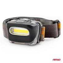 Rankinės ir Galvos LED žibintuvėliai // LED kišeniniai žibintuvėliai // Latarka czołowa cob na baterie 3xaaa 150flux ipx3 amio-02199