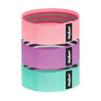 Sporto ir aktyvaus poilsio // Sporto prekės ir įranga // Zestaw gum do ćwiczeń materiałowy - Mini Band M, 27-55 kg, 3 gumy materiałowe, REBEL ACTIVE