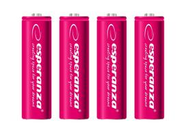 Akumuliatoriai ir baterijos // AA, AAA ir kitų dydžių baterijos, įkrovikliai – galima užsakyti // EZA104R Akumulatorki Ni-Mh AA 2000mAh 4 sztuki czerwone Esperanza