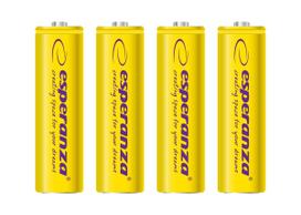 Akumuliatoriai ir baterijos // AA, AAA ir kitų dydžių baterijos, įkrovikliai – galima užsakyti // EZA104Y Esperanza akumulatorki ni-mh aa 2000mah 4szt. żółte