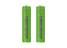 Akumuliatoriai ir baterijos // AA, AAA ir kitų dydžių baterijos, įkrovikliai – galima užsakyti // EZA101G Esperanza akumulatorki ni-mh aaa 1000mah 2szt. zielone