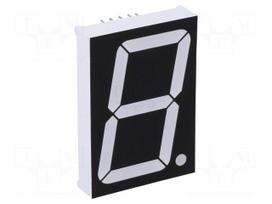 Display: LED | 7-segment | 38.1mm | 1.5" | No.char: 1 | green | 240mcd