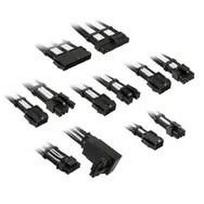 Kolink Core Pro Braided Cable Extension Kit 12V-2x6 Type 2 - Jet Black/Brilliant White