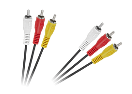 TV, SAT, HDMI, DVI kabeliai ir priedai // HDMI, DVI, AUDIO jungiamieji laidai ir priedai // Kabel 3 x RCA - 3 x RCA 1,5m