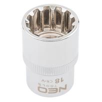 Įrankiai ir matavimo prietaisai // Rankiniai įrankiai ir rankinių įrankių komplektai // Nasadka Spline 1/2", 18 mm