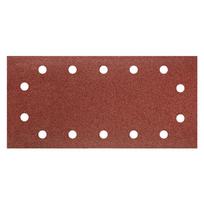 Įrankiai ir matavimo prietaisai // Smėlipopierius | Šlifavimo ir poliravimo abrazyvai // Papier ścierny na rzep 115 x 230 mm, K80, 5 szt., z otworami