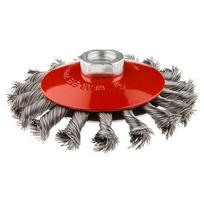 Gręžtuvai, suktuvai, perforatoriai // Priedai malūnėliams, gręžtuvams ir suktuvams // Szczotka druciana tarczowa odgięta 115 mm x M14, INOX