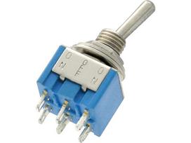 Elektros prekės // Jungikliai elektronikai // 3915# Przełącznik mts 203 3a 250v on-off-on op.