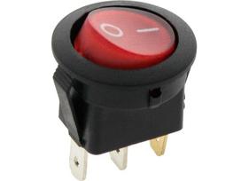 Elektros prekės // Jungikliai elektronikai // 4252#                Przełącznik podświetlany okrągły 230v czerwony