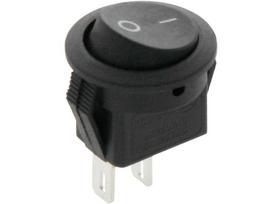 Elektros prekės // Jungikliai elektronikai // 2922# Przełącznik mk101-8c on-off czarny okrągły-2p