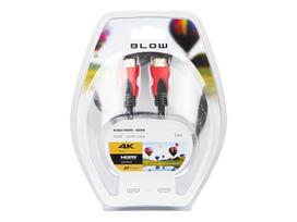 TV, SAT, HDMI, DVI kabeliai ir priedai // HDMI, DVI, AUDIO jungiamieji laidai ir priedai // 92-051# Przyłącze hdmi-hdmi red 4k 1.0m proste`