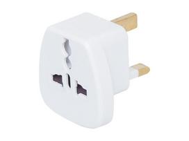 Elektros prekės // Maitinimo prailgintuvų, skirstytuvų ir UK bei USA adapterių rinkinys // 1314# Wtyk sieciowy wtyk uk/gniazdo uniwersalne białe