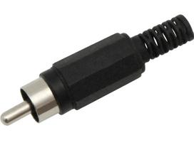 Jungtys // Different Audio, Video, Data connection plug and sockets // 1021# Wtyk rca cinch  czarny