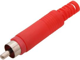 Jungtys // Different Audio, Video, Data connection plug and sockets // 1043#                Wtyk rca cinch  czerwony hq
