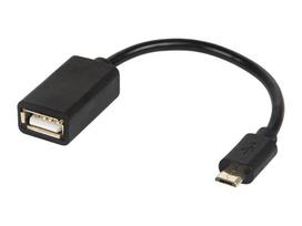 Planšetdatori ir planšetinių kompiuterių priedai // USB Kabeliai // 75-837# Adapter usb gniazdo usb a-wtyk micro usb otg kabel blister