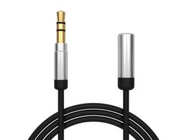 TV, SAT, HDMI, DVI kabeliai ir priedai // HDMI, DVI, AUDIO jungiamieji laidai ir priedai // 91-282# Przedłuzacz jack 3,5mm 1m prosty metal blist blister