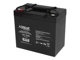 Akumuliatoriai ir baterijos // 12V, 6V, 4V akumuliatorius švino-rūgšties hermetiškas AGM VRLA // 82-229# Akumulator żelowy 12v 75ah xtreme 259x210x167_6