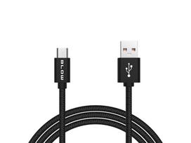 Planšetdatori ir planšetinių kompiuterių priedai // USB Kabeliai // 66-146# Przyłącze usb a - micro b 1,5m plecionka czarny blister