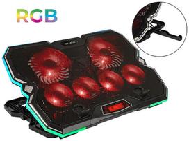 Nešiojamieji kompiuteriai, užrašų knygelės, priedai // Nešiojamųjų kompiuterių priedai // 66-366# Podstawka chłodząca laptop 6 fan vortex rgb