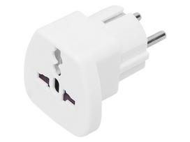 Elektros prekės // Maitinimo prailgintuvų, skirstytuvų ir UK bei USA adapterių rinkinys // 72-304# Wtyk sieciowy wt.pl/gn.uk,usa biały duży