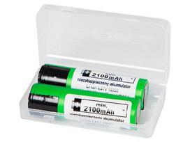 Akumuliatoriai ir baterijos // AA, AAA ir kitų dydžių baterijos, įkrovikliai – galima užsakyti // 85-585# Akumulator 18650 li-ion 2szt 2100mah blaszki 3,6v sony/murata"