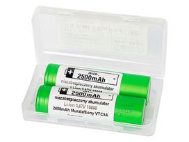 Akumuliatoriai ir baterijos // AA, AAA ir kitų dydžių baterijos, įkrovikliai – galima užsakyti // 85-616# Akumulator 18650 li-ion 2szt 2600mah 3,6v sony/murata"