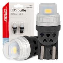 Automobilių lemputės, Motociklų ir traktorių technikos šviestuvai // Automobilių lemputės, Motociklų ir traktorių technikos šviestuvai // Żarówki led 360 pure light series standard t10 w5w 2x3020 smd white 12v 24v amio-03726