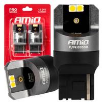 Automobilių lemputės, Motociklų ir traktorių technikos šviestuvai // Automobilių lemputės, Motociklų ir traktorių technikos šviestuvai // Żarówki led canbus pro wy21w 4x3030 smd pomarańczowe 12v 24v amio-03590