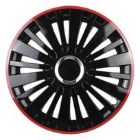 Automobilių ir motociklų prekės, elektronika, navigacija, CB radijas // Prekės automobiliams, motociklams, motoroleriams // Kołpak samochodowy falcon 16" cali czarny z czerwonym rantem