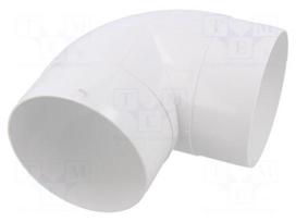 Round elbow bend | ABS | white | Ø100mm | 90°