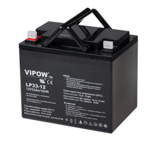 Akumuliatoriai ir baterijos // 12V, 6V, 4V akumuliatorius švino-rūgšties hermetiškas AGM VRLA // Akumulator żelowy VIPOW 12V 33Ah
