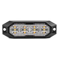 Automobilių lemputės, Motociklų ir traktorių technikos šviestuvai // LED darbo šviestuvai automobiliams ir specialiajai technikai // Lampa błyskowa ostrzegawcza płaska 4x3w led r65 r10 12v 24v amio-03929