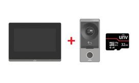 KIT/201S/372S ~ UNV IP domofona komplekts + 32GB karte + 2 barošanas bloki