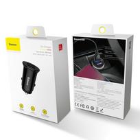 Car Charger 30W 12-24V 2xUSB QC3.0 SCP AFC, Black