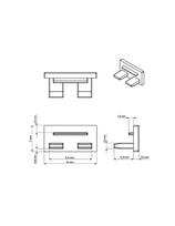 Endcap for LED profile LINE MINI, gray, with hole 3,5mm