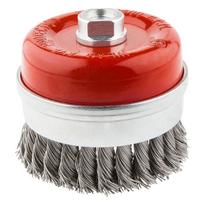 Gręžtuvai, suktuvai, perforatoriai // Priedai malūnėliams, gręžtuvams ir suktuvams // Szczotka druciana doczołowa wzmacniana, 65 mm x M14, INOX