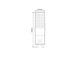 LED bulb G9 230V 8W 750lm SMD2835 warm white