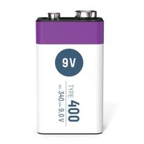 Rechargeable batteries 1604 9V 400mAh (Li-Ion 3.7Wh), with USB-C peak output power DC 9V 0.4A ANSMANN