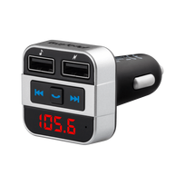 Automobilių ir motociklų prekės, elektronika, navigacija, CB radijas // Automobilio FM siųstuvai // Transmiter samochodowy z funkcją  bluetooth (2x USB)