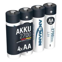 Rechargeable battery HR6 (AA) 1.2V 2700mAh Ni-Mh ANSMANN (4vnt blister)
