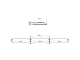 LED strip 24Vdc, 8W/m, COB 320LED/m, 800lm, cold white 6500K, IP66 hermetiška, 180°, LED LINE