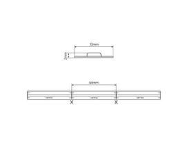 LED strip 24Vdc, 14W/m, COB 528LED/m, 1520lm, neutral white 4000K, IP20, 180°, LED LINE