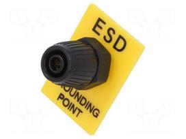 Earthing plug | ESD | 35x30mm | banana 4mm socket